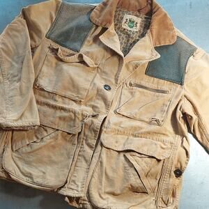 VTG Duck hunting Drybak corduroy trim jacket coat Hunter Barn